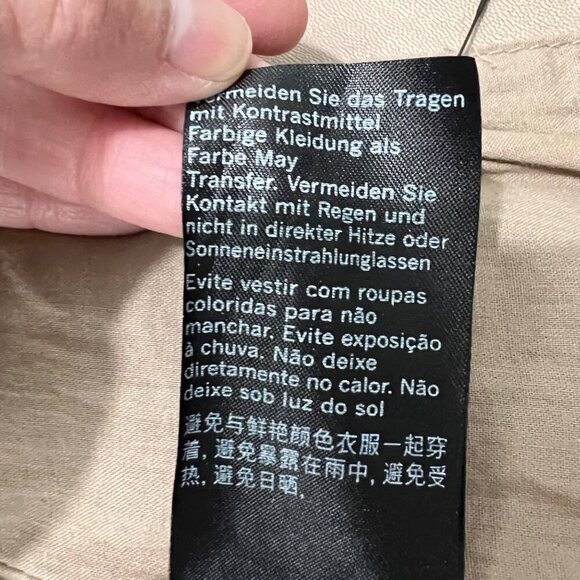 Muubaa London Tan Leather Edgy Minimalist Sleek Streetwear Moto Jacket Size 4 - Picture 13 of 13